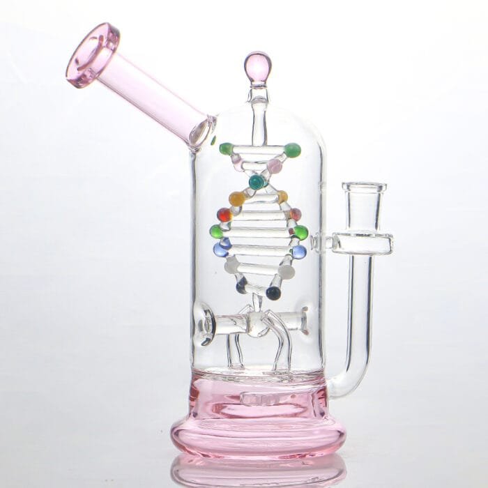 glass-tech-dna-spinning-kinetic-energy-dab-rig-pink-color-side-show