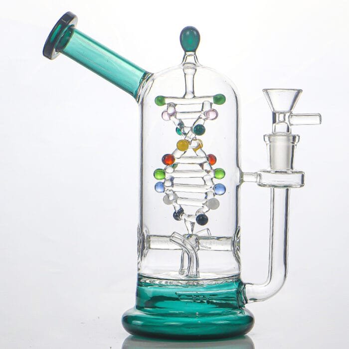 glass-tech-dna-spinning-kinetic-energy-dab-rig-lake-green-color-with-bowl-show