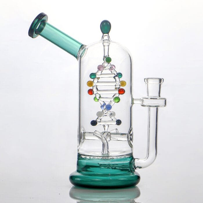 glass-tech-dna-spinning-kinetic-energy-dab-rig-lake-green-color-show
