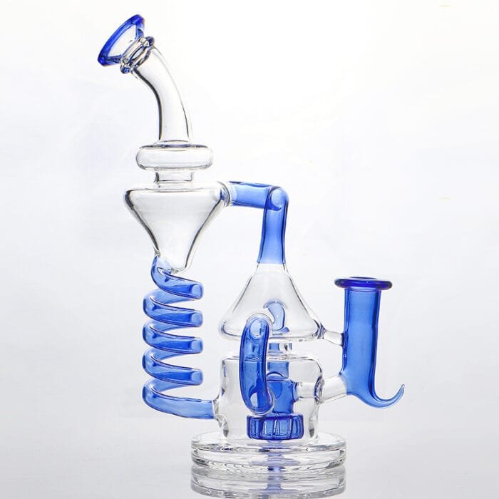 glass-coil-spring-dab-rig-blue-color-side-show