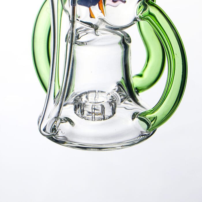 glass-colorfull-windmill-tornado-dab-rig-green-color-showerhead-percolator-detail-show