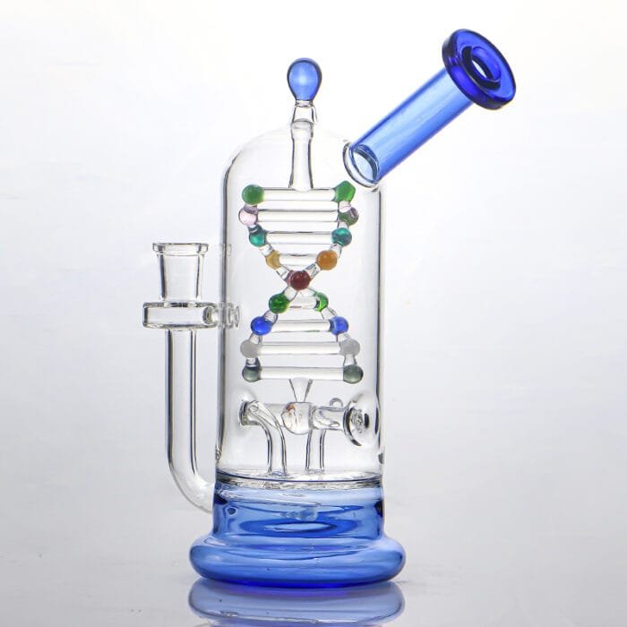 glass-tech-dna-spinning-kinetic-energy-dab-rig-blue-color-show