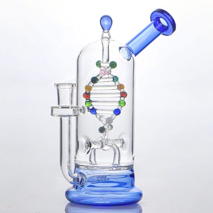 glass-tech-dna-spinning-kinetic-energy-dab-rig-blue-color-show