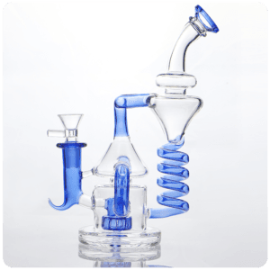 glass-coil-spring-dab-rig-blue-color-show