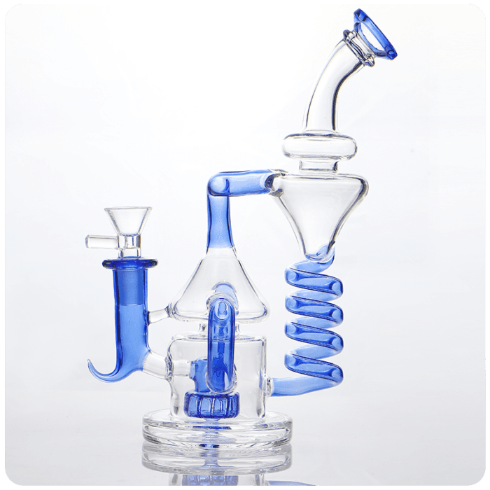 glass-coil-spring-dab-rig-blue-color-show